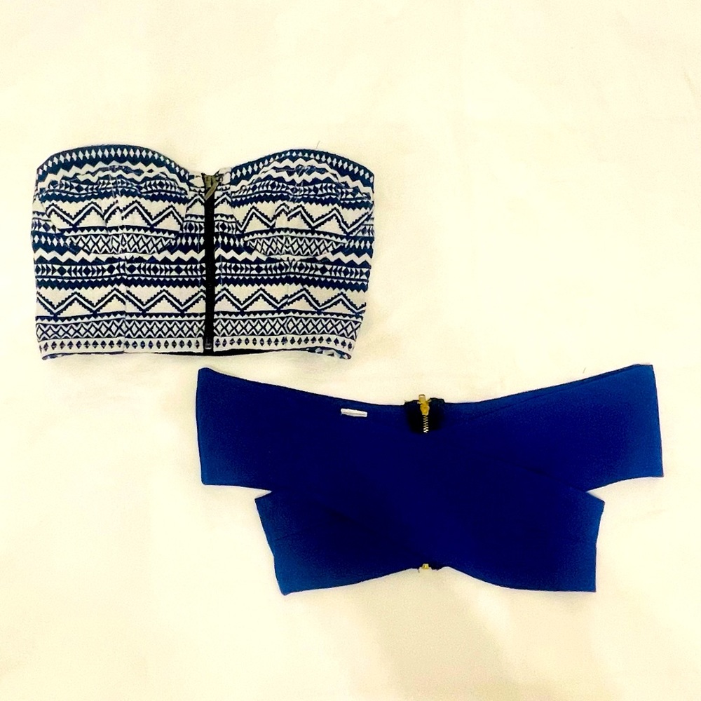 NEW 2 Bustier Bralette Crop Tops